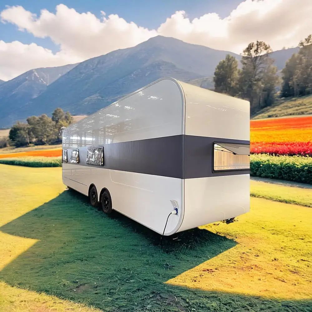 Customized Mobile Travel Trailers Outdoors Caravan House RV Campers with Modern Equipment
