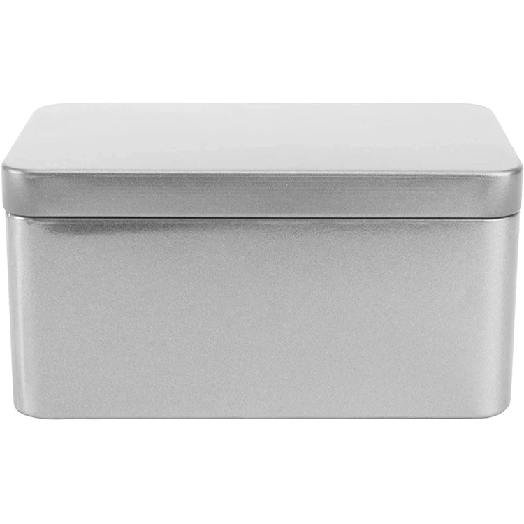Hot Metal Empty Container Gift Tin Tea Candy Jewelry Storage Box Metal Rectangular Tin