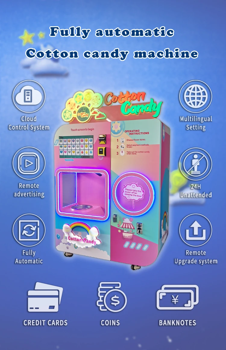 Dlight Automatic Cotton Candy Vending Machine