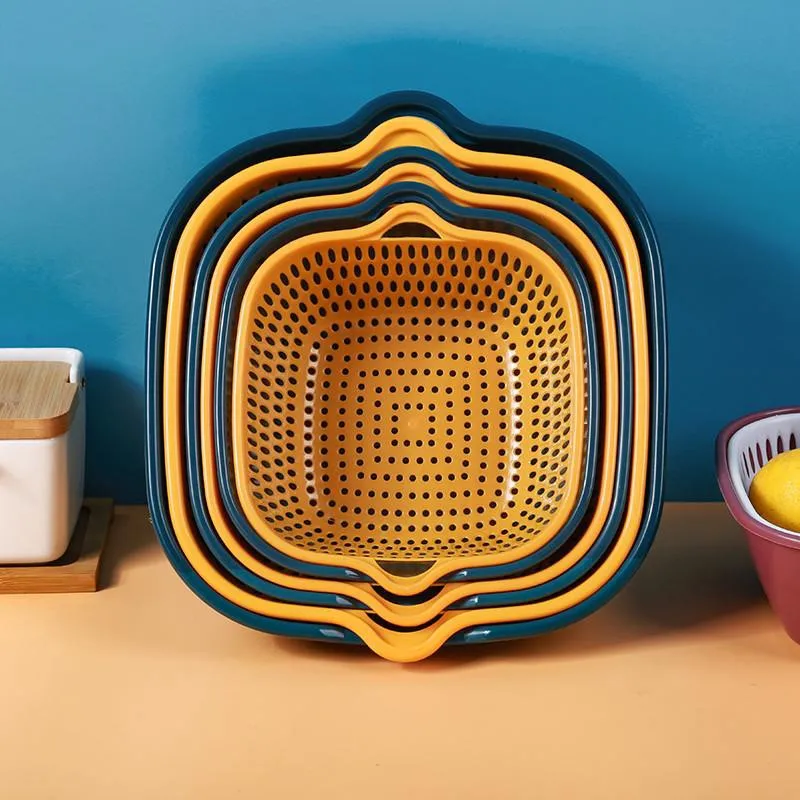 Wholesale Kitchen Multi-layer Drain Basket 6-piece Kitchen Drain Basket, High-quality Colander Hot-selling Sink Drain Basket Set