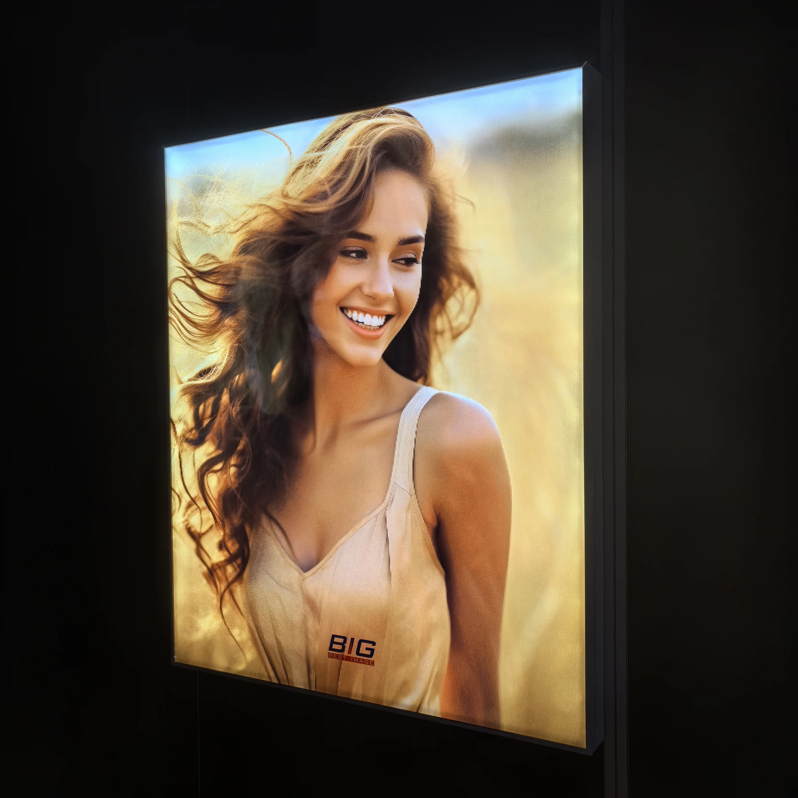 BIGIMAGE High Definition Digital UV printing service Auto Switching 3D Lenticular Raster Varying Picture advertising display