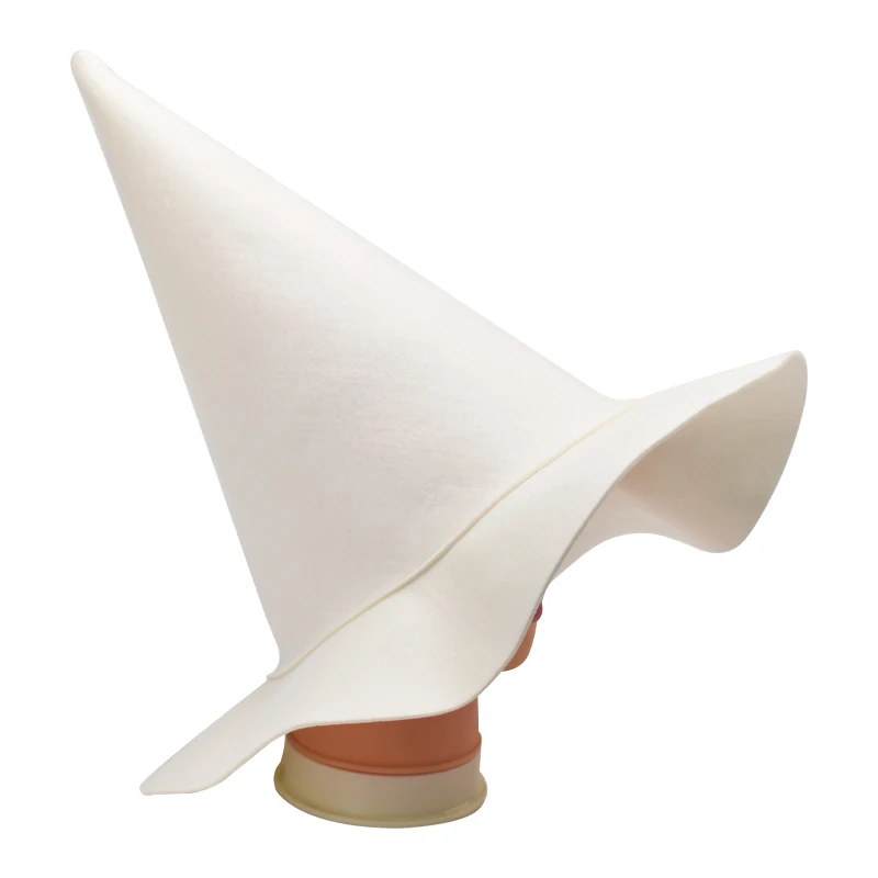 Felt Festival White Hat Felt Bowler Halloween Party Hats Felt Witch DIY Hat
