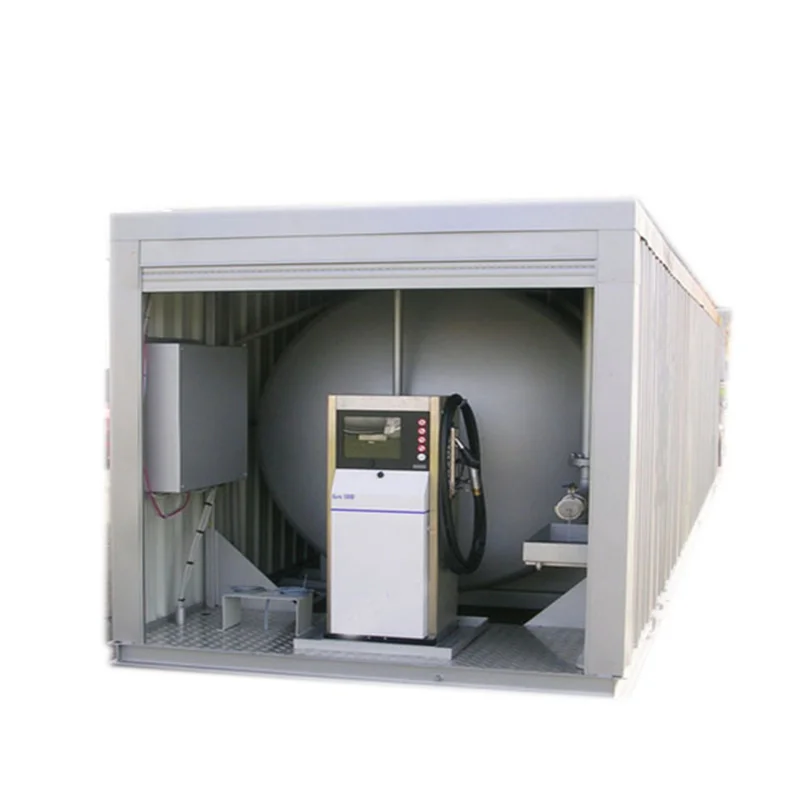 Взрывозащищенный 20-футовый 40-футовый мобильный контейнер для розлива топлива, бензиновая станция для химической жидкости, нефти, газа