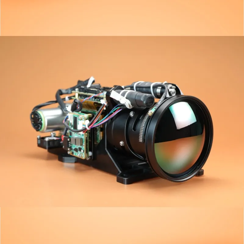 High resolution thermal imaging camera module with alarming for security and border defense