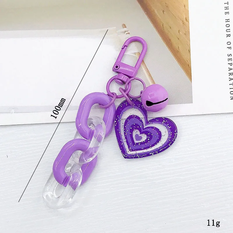 Рекламная цепочка на запястье для сотового телефона ручной работы с радужным большим сердцем