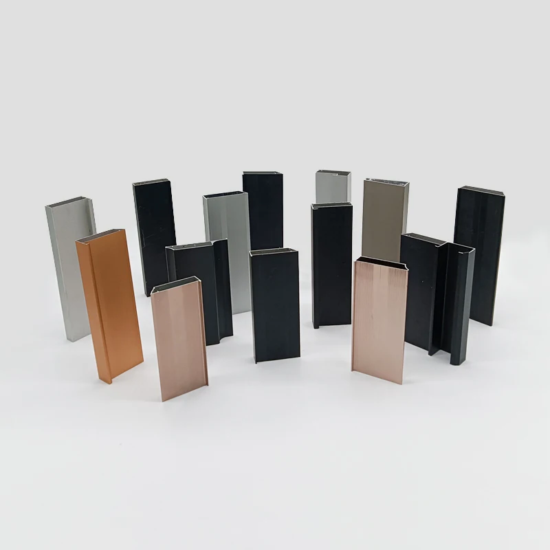 Custom extruded cabinet handle profile aluminum kitchen wardrobe glass handle frame profile for Professional manufacturer