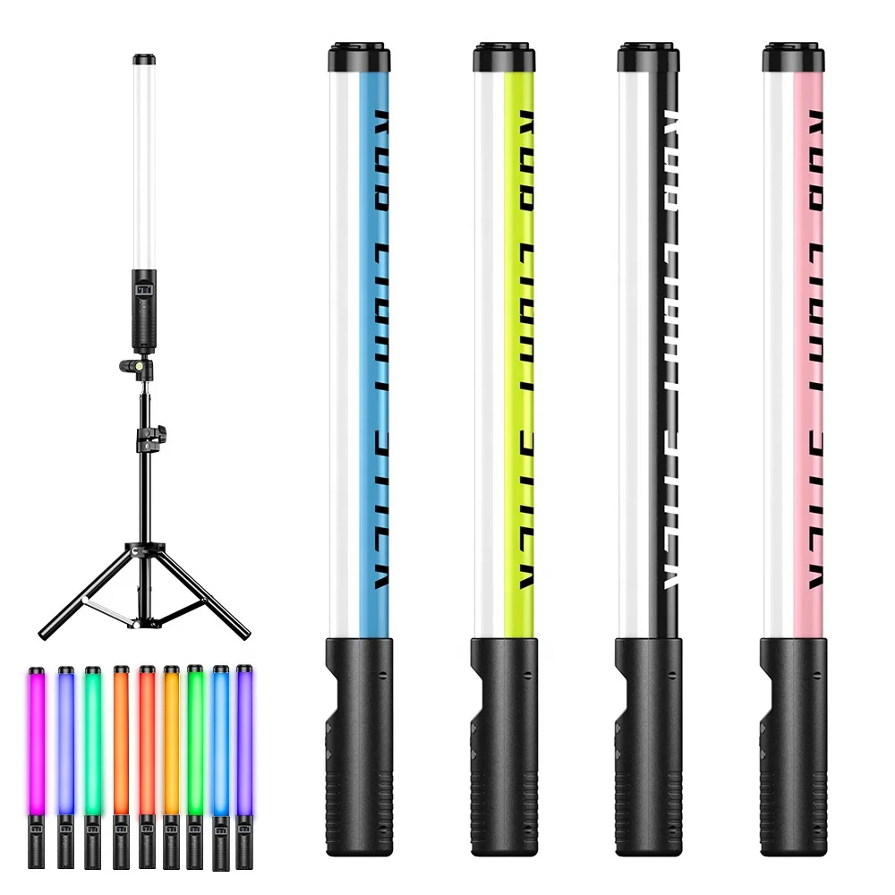 2021 Amazon Newest Product Live Streaming Video Portable Handheld RGB Light Stick LED Photography Lighting