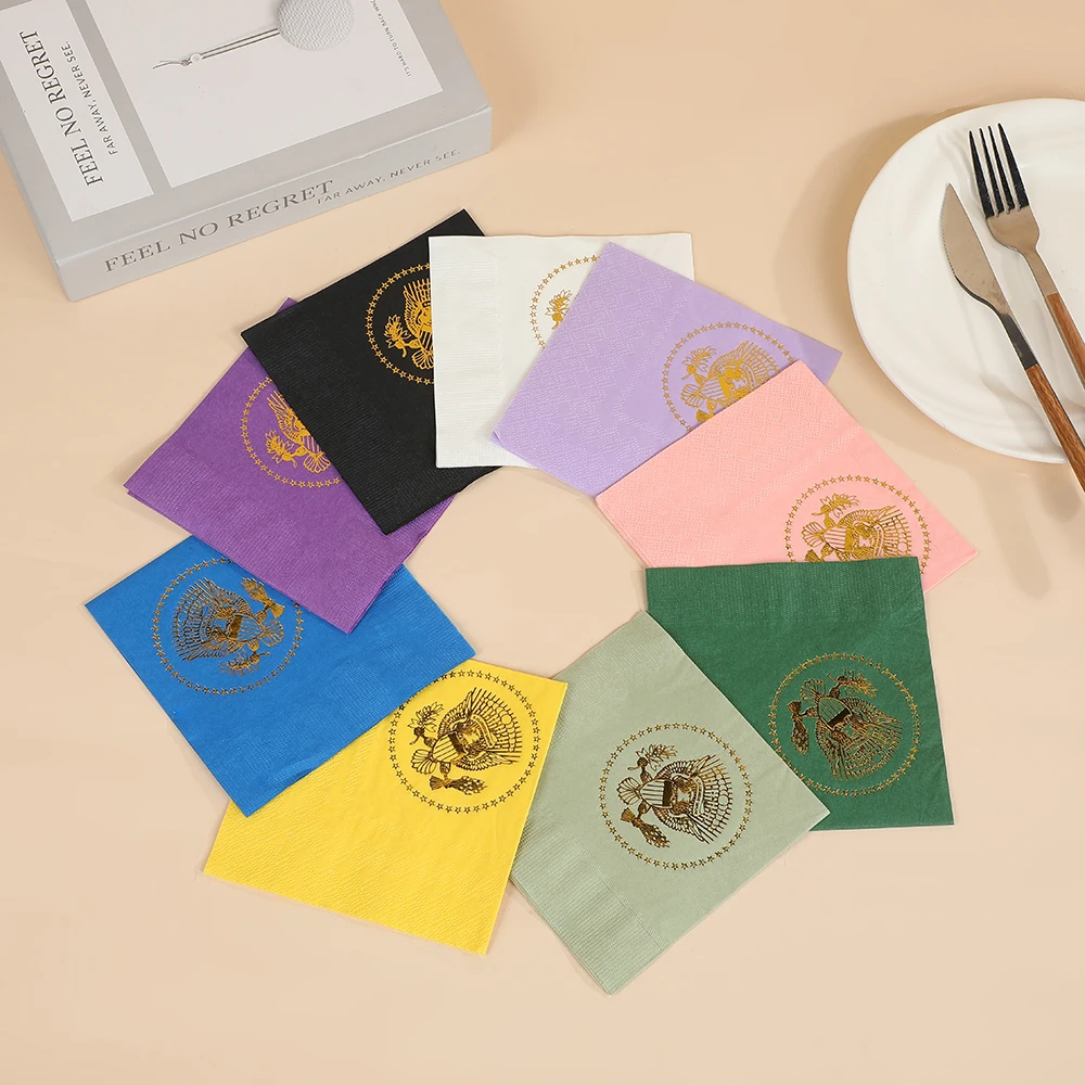 Fast Delivery Wedding Beverage Napkins Customized 3-Ply Wedding Napkins Paper Table Disposable Napkins For Wedding Decoration