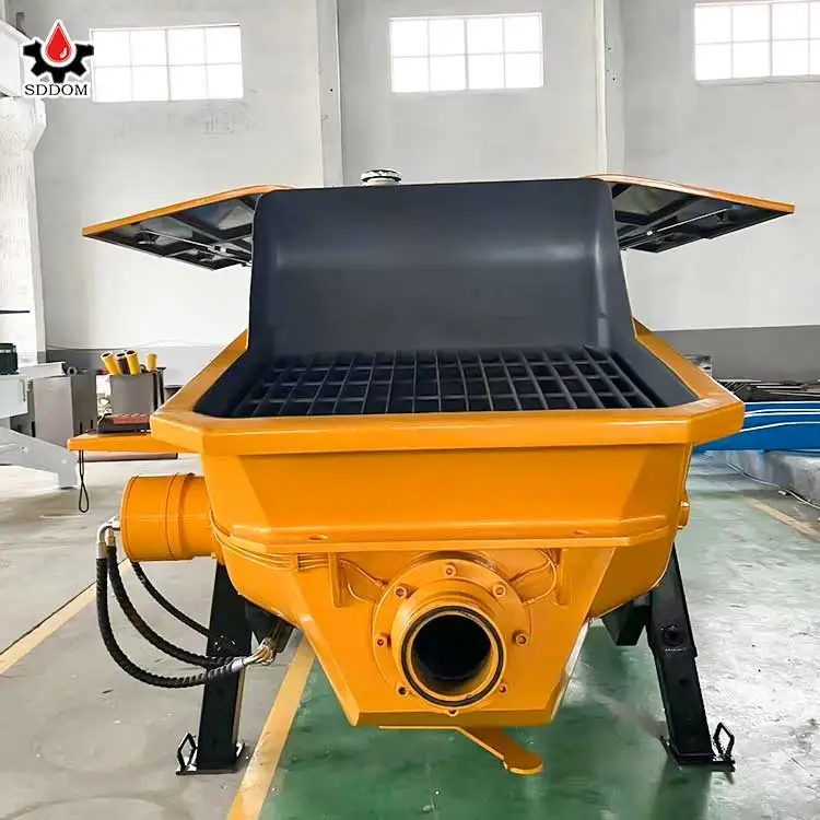 SDDOM Brand Factory Supplier 10-80 M3/h diesel or Electric Portable Small Mobile Concrete Pump Trailer