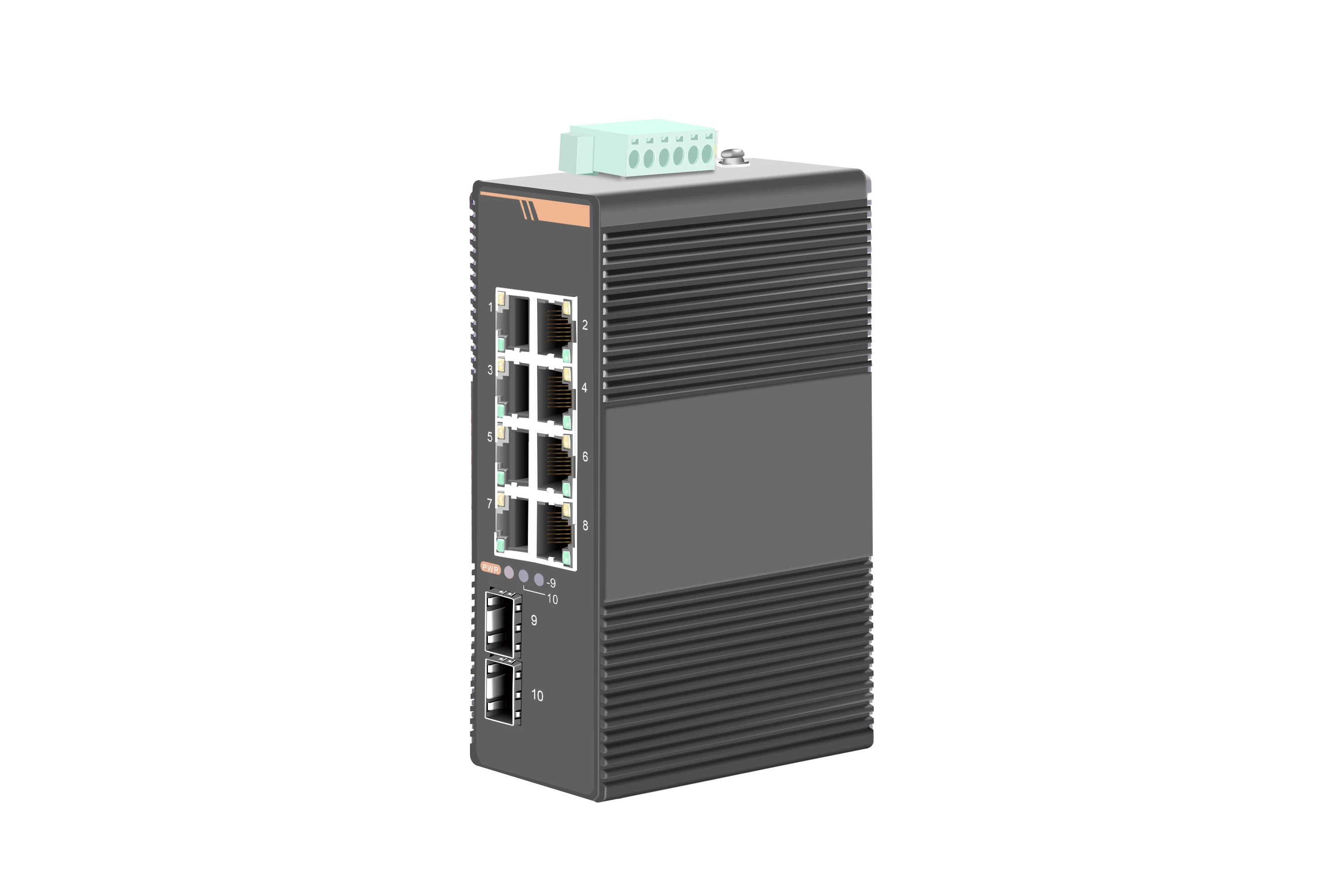 Промышленный Коммутатор poe 8 портов gigabit POE + 2