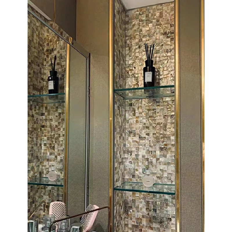 China supplier Mother of pearl tile backsplash shell mosaic bathroom tiles natural sea shell mosaic for bathroom wall