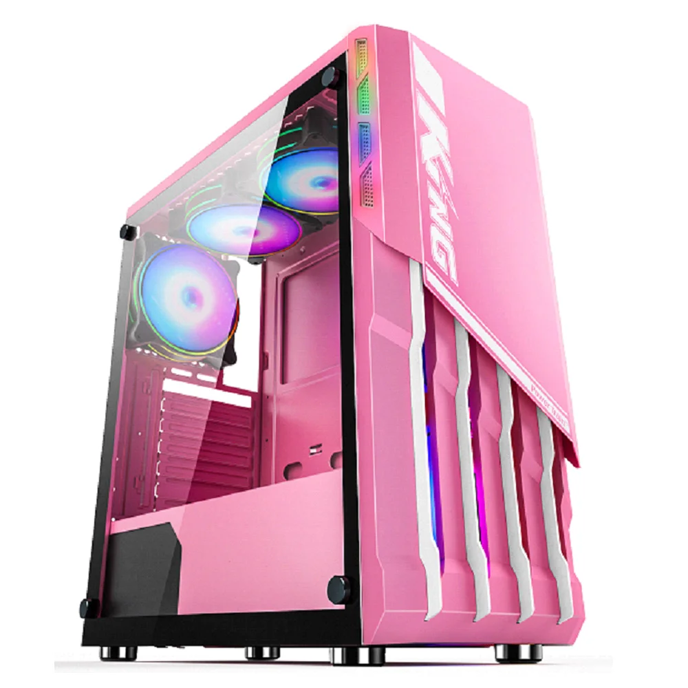 Полный башня стеклянные панели блок питания ATX M-ATX мини-itx водяное охлаждение башни чехол