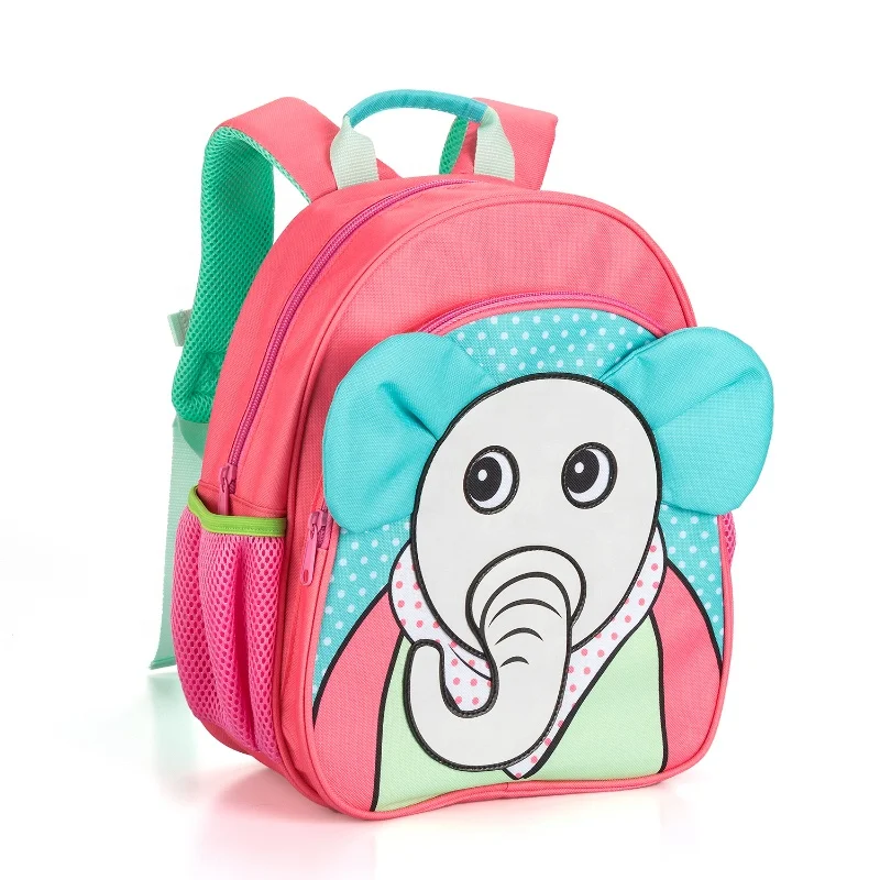 Wholesale factory Girls Boys Cute  Cartoon School Bag Kids Bag Pack Back with Elephant printing patter school  backpack