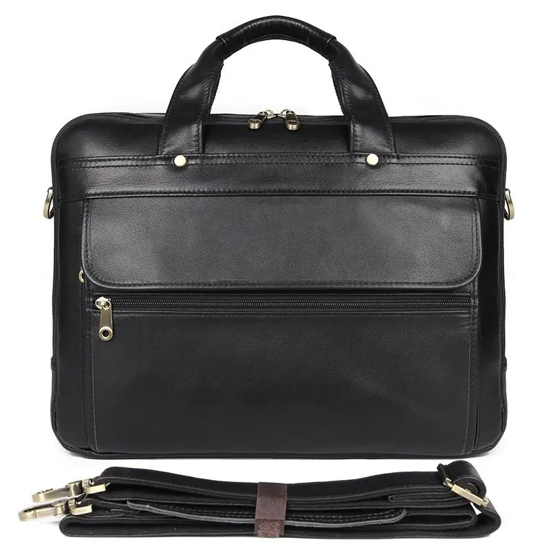 Design Fashion Luxury Premium Leather 15.6 Inch Laptop Tote Bag High Quality Business Travel Leather Bag Men Leather Briefcase