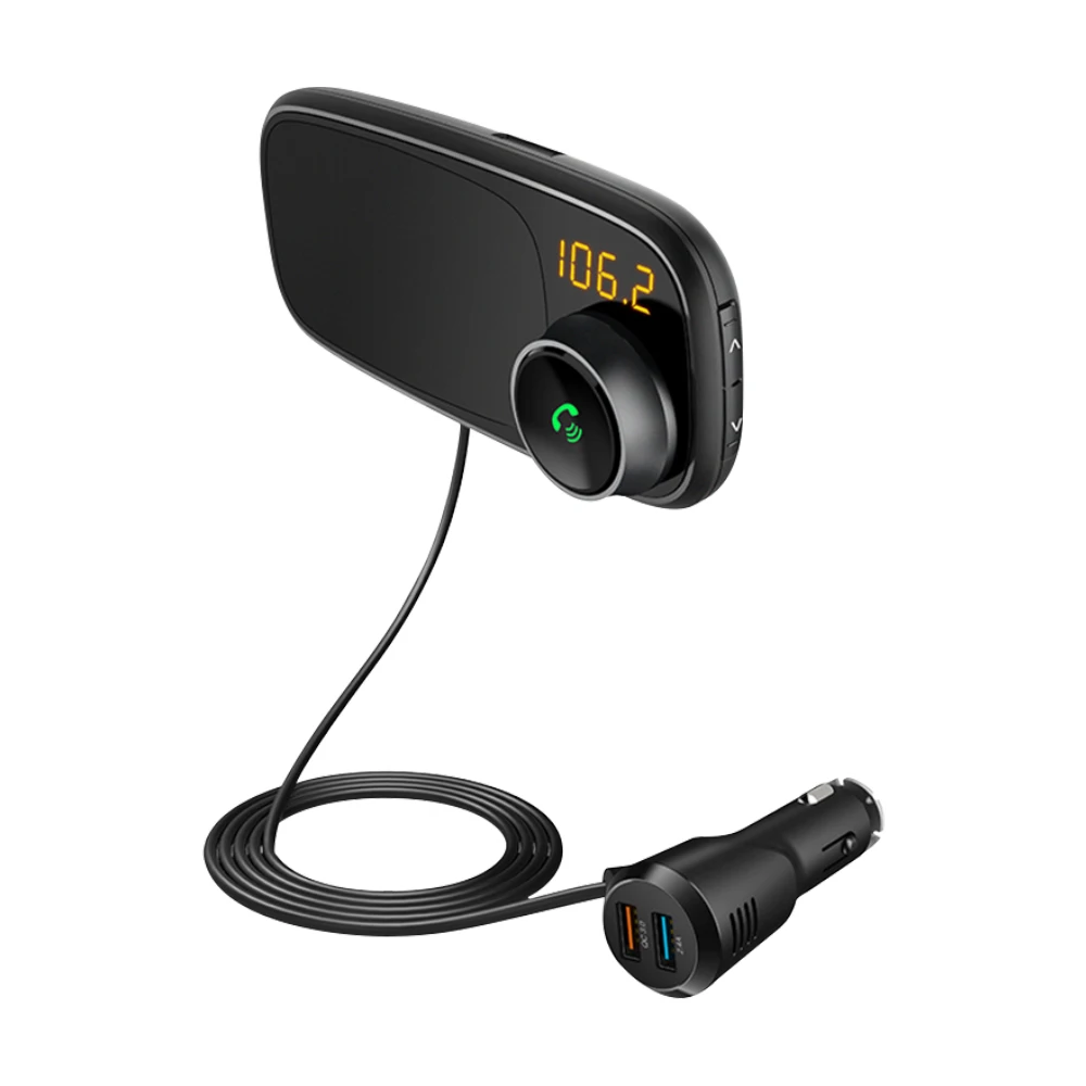 Беспроводное зарядное устройство 2 в 1 QC3.0 автомобильный модулятор bluetooth Fm-передатчик с магнитным держателем для
