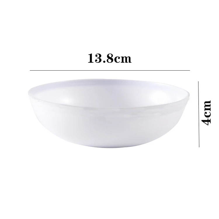 Hot sell Gold Rim 3.5 4.5 5.57 8inch Soup Sauce Salad Bowl Gift Set Bronzing side bowl disposable plastic large diameter bowl