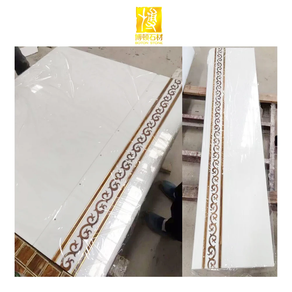 Chinese Nano glass stone floor border for indoor decoration/ edging border stone