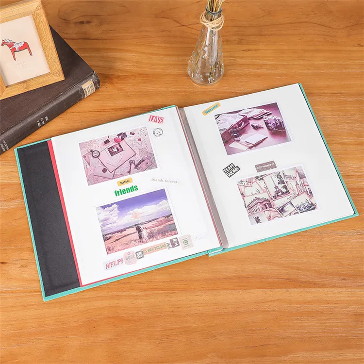 27*28cm Self Adhesive Photo Album 40 Pages Magnetic Double Sided Pages Suede Velvet Hardcover 3 Colors  DIY Photo Album