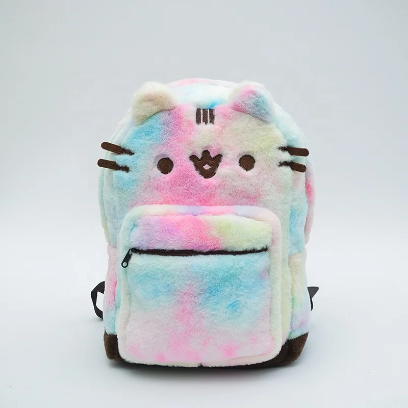Cat anime pattern Custom High Quality Cute Multi-function Canvas University Student School Bags  Laptop Backpack