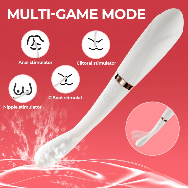 Adult Toys Female Vagina Clitoris Anus Masturbation Massager Vibrador Double Head Vibrating Point Machine Tide Pen Sex Toys
