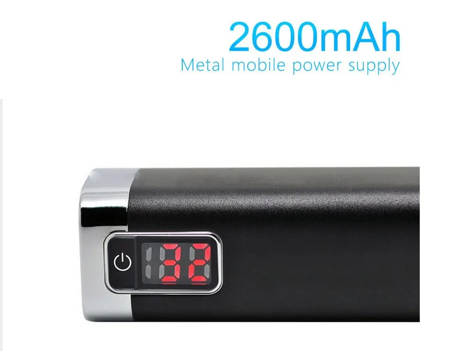 Gadget Nouveau High Tech Portable Power Bank Charger 2600mah with LED Lights Button for Iphone Xiaomi Huawei Phone Own Brand