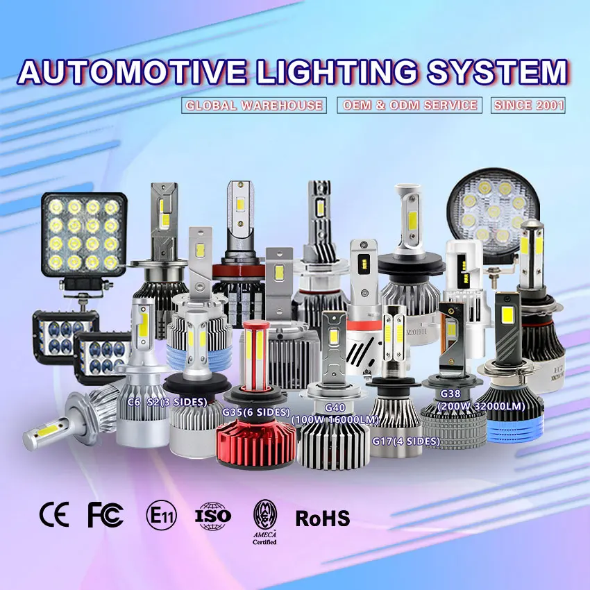 Auto Led Headlamp 6 8 10 side COB Headlight H7 H11 9005 High Power Car Led Headlight Led Headlight H4
