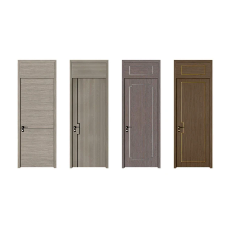Factory Price Wood Plastic Composite Interior Design Wooden Office Door Indoor Interior Natural Engineered Wood doors for houses