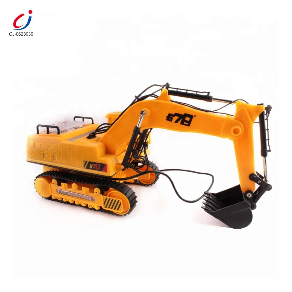 Top Selling Cheap Musical Wireless Remote Control Excavator Miniature Toy Truck with Light