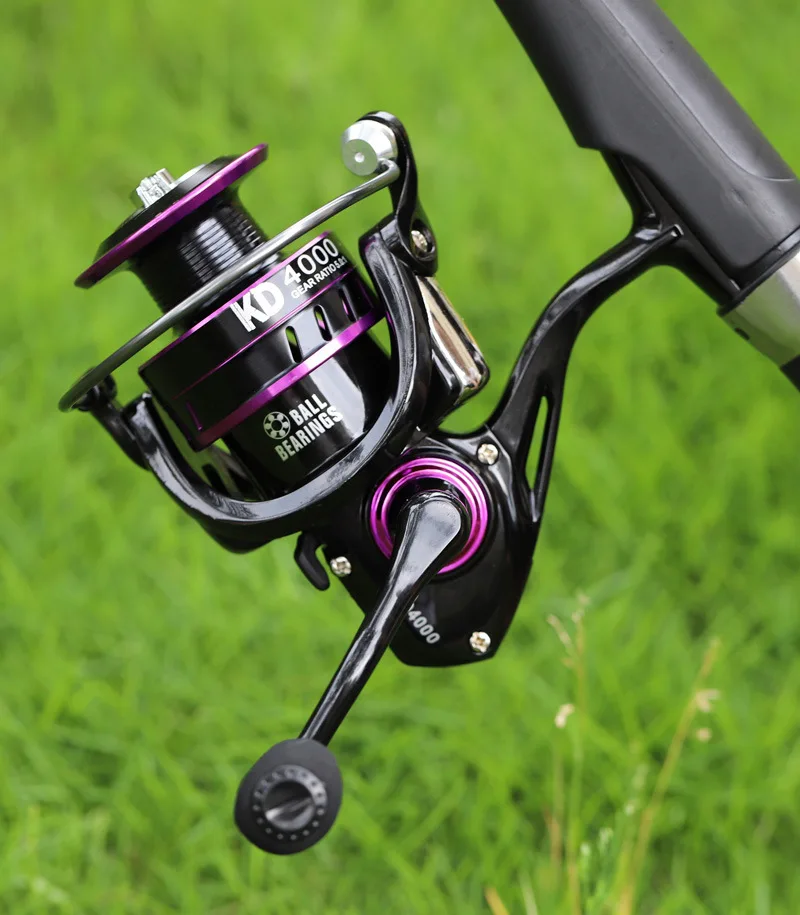JETSHARK Max Drag 10KG Cheap Metal Fishing Reel 1 Ball Bearings5.0:1 4.7:1 Gear KD1000-6000 Spinning Reel