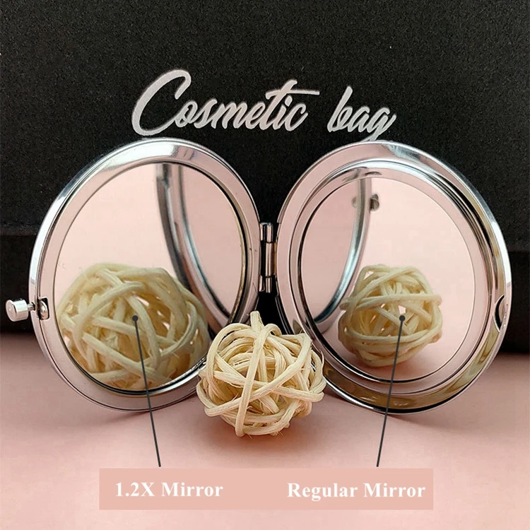 China factory price Custom Mini Bling Double Sided Makeup Mirror Crystal Rhinestone Makeup Pocket Mirror