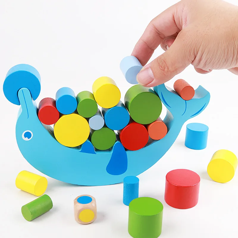 Wooden Moon Balance Building Blocks Wooden Toys