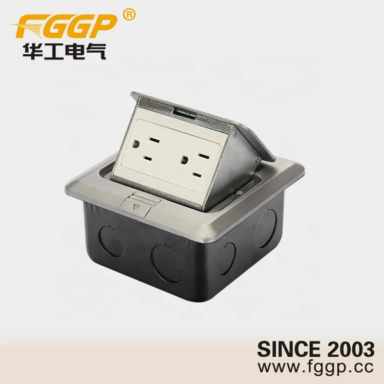 Differencce Types 110v or 220v Flip Up Floor Box Socket Plugs Outtlet US standard 2 us sockets