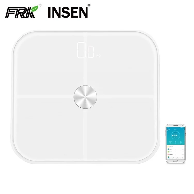 Zhongshan FRK ITO Tempered Glass Blue tooth 4.0 Body Weight Body Fat Analyzer Scale