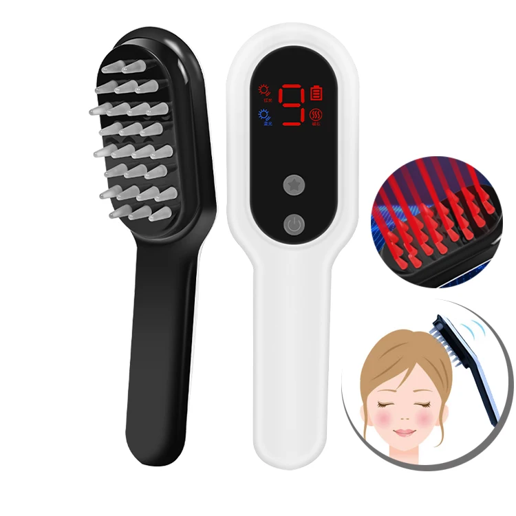 Factory Mini Mens Hair Brush Electric Multifunctional Massage Gun With Lcd Heads Case