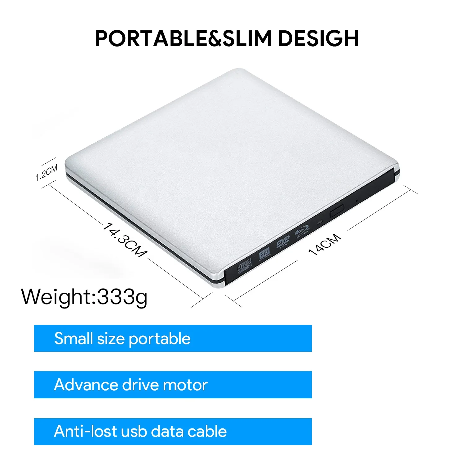  Внешний CD-привод USB 3 0 портативный привод CD/Dvd +/-Rw тонкий Dvd/CD Rom записывающее устройство горелка для ноутбука настольного ПК Windows 10/8/XP