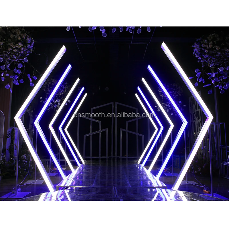 Wedding event party supplies RGB LED wedding backdrop entrance pathway decoration arch wedding tunnel