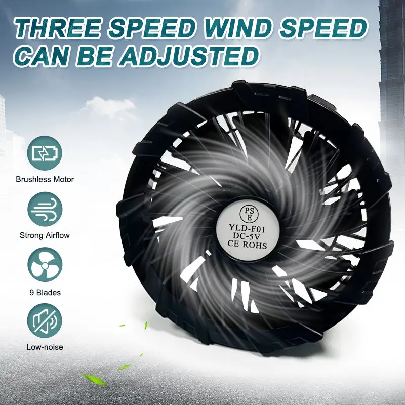 5V 12V 20V Summer Outdoor Work Electric Air Conditioner AC Cooling Fan Jacket with Fan