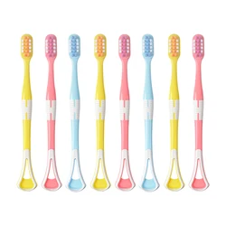 BANNER Soft Bristle Tooth Brush Multi-Function Toothbrush With Tongue Scraper Cleaner Coating Brush With Travel Case