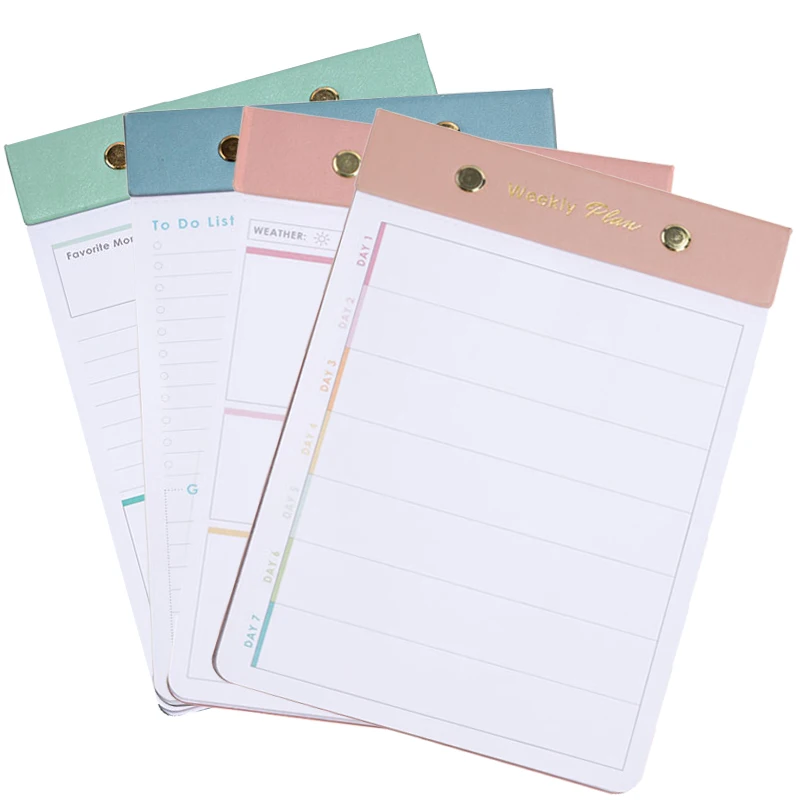 Color Design Schedule Planning B5 Notepad Journal Memo for Study Office in Stock
