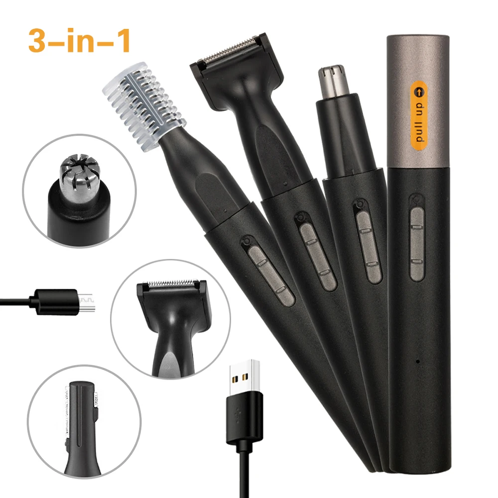 3 в 1 перезаряжаемый USB-триммер для волос