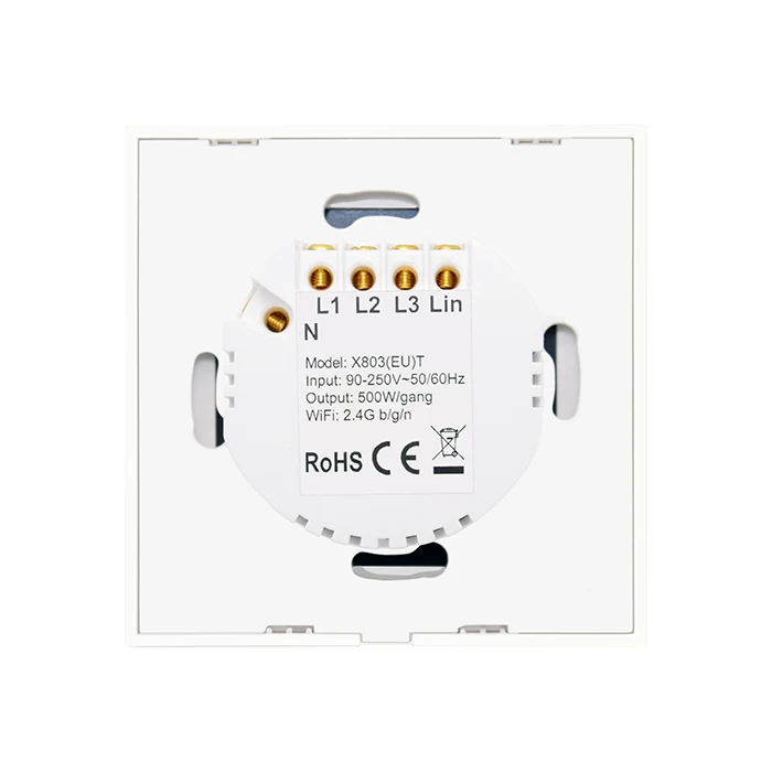 China factory  switch dimmer X713A 3gang Button EU Standard  Without N line Tuya Zigbee Light Switch sample