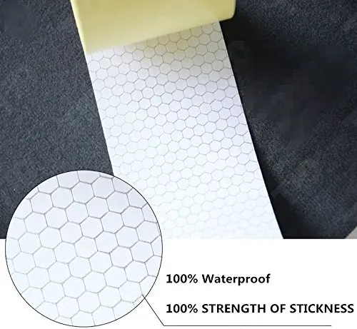 Silver Red White Yellow And Black Dot Tc Vinyl Vehicle Truck Tire Sticker Auto Warning Solar Reflective Tape