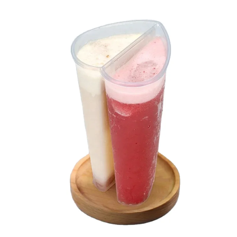 2020 New Style 600ml 20oz Heart Shape Plastic PP Shared Disposable Cup For Bubble and Juice With Lid