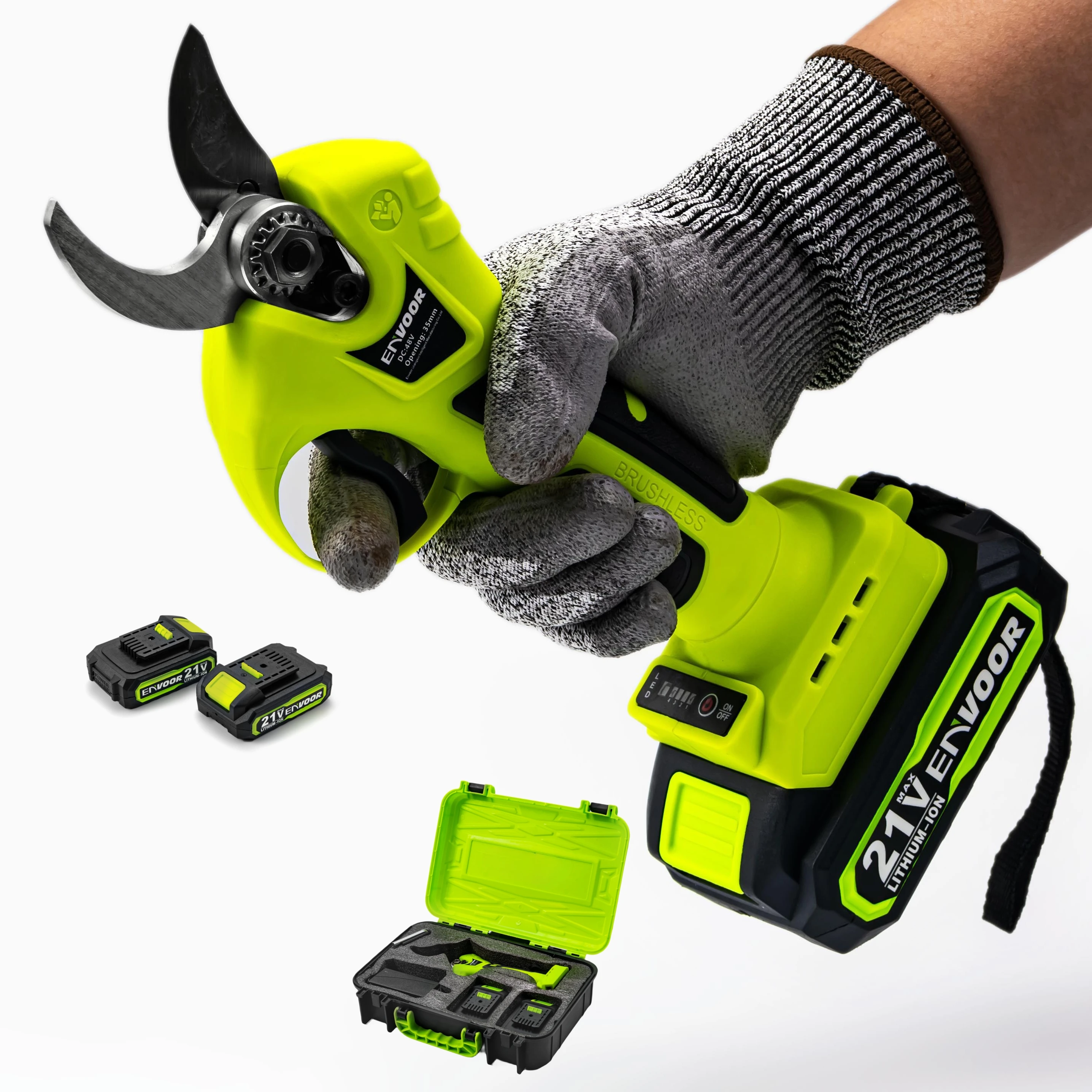 21V cordless tool Pruners Electric Tree Pruning Scissor Portable Fruit Tree Pruning Shears PVC Tube Pipe Scissors
