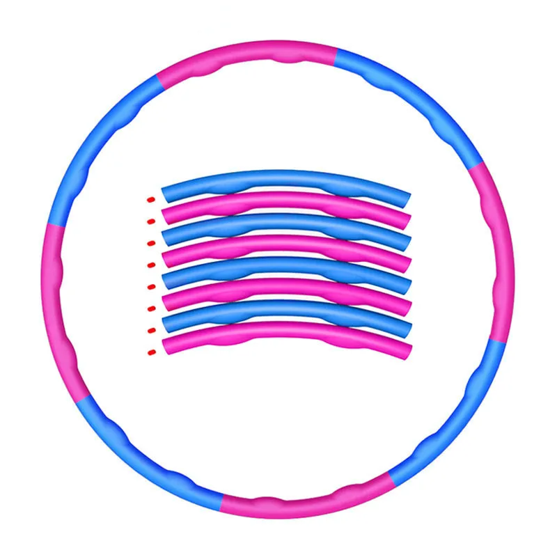High Quality Best Selling Weighted Flexible  Hula Hoops Exercise Weight Fitness Detachable Foam Hoola Hoops Ring /