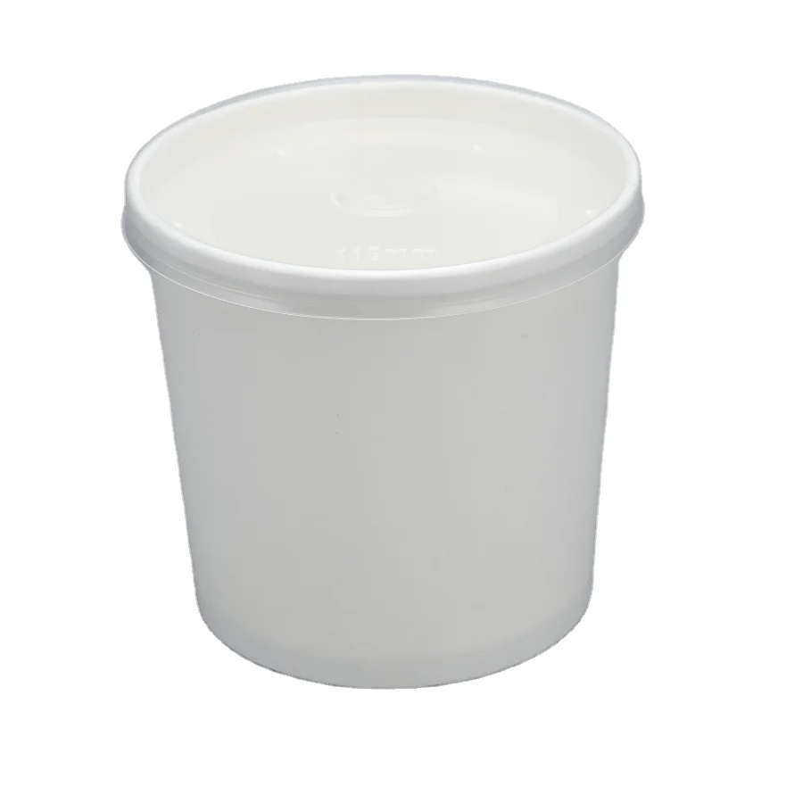 Food grade factory makes high quality non - leakage white soup cups &noodles soup takeaway containers