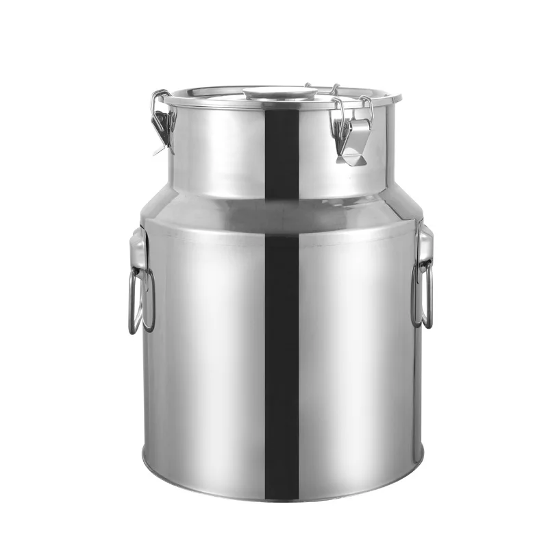 10~ 50L transportation and turnover milk barrel Wholesale price stainless steel milk storage tank with lid for sale