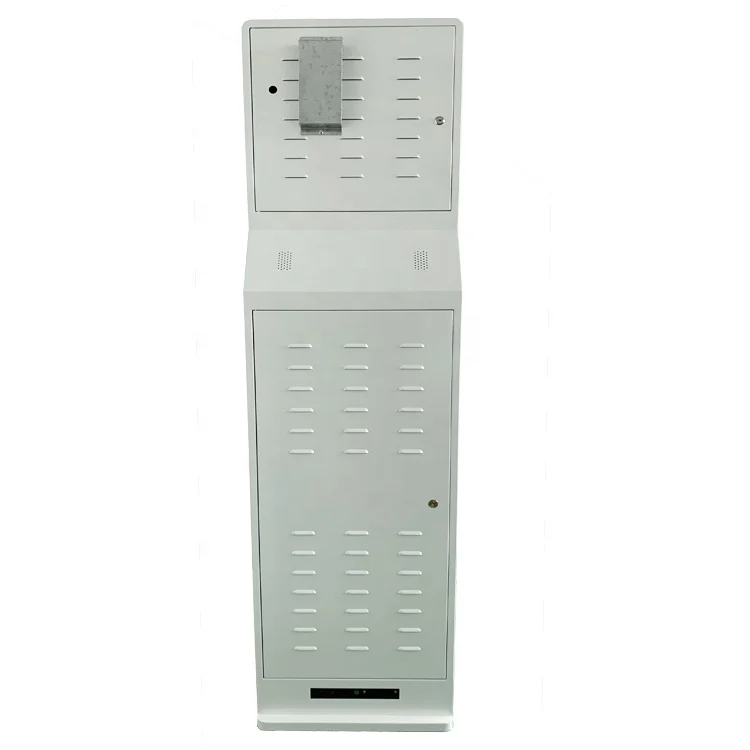 With receipt thermal printer card dispenser QRcode reader touch screen self service hotel check in kiosk
