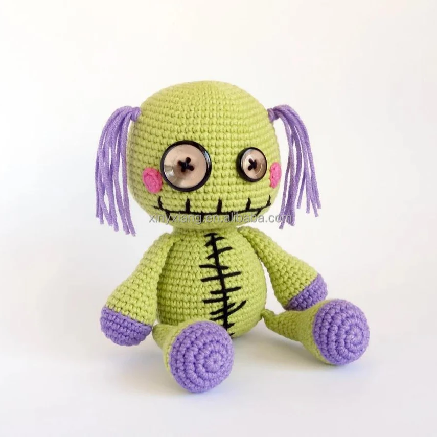 Factory custom Voodoo dolls, Ugly handmade Voodoo fetish doll Keychain Crochet, Creepy cute plush Crochet Voodoo Doll