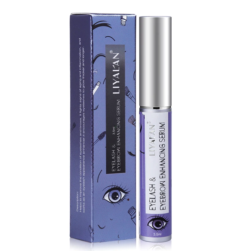 OEM Korean vegan organic lash serum extension eyelashes growing eyebrow private label biotin serum